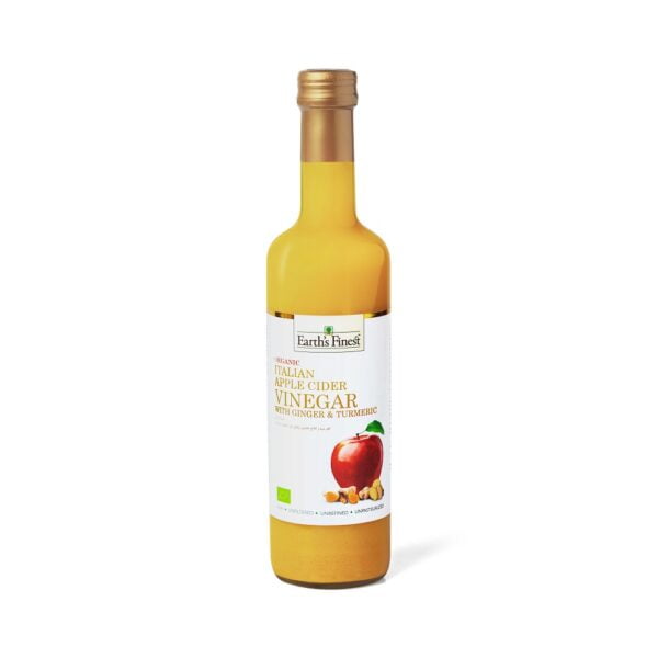 Earth's Finest Organic Italian Apple Cider Vinegar With Ginger & Turmeric - 500ml